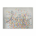 Confetti On Silver Birthday Card - White Unlined Fastick Envelope